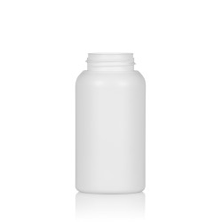 250 ml bottle Compact round HDPE white 567