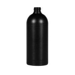 500 ml bottle Basic Round HDPE black 24.410