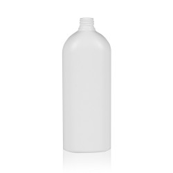 1000 ml bottle Basic Oval HDPE white 28.410