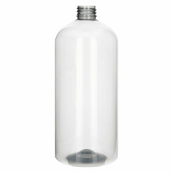 1000 ml bottle Basic Round 100% Recycled PET transparent 28.410